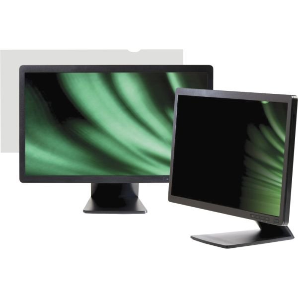 Business Source Widescreen Frameless Privacy Filter Black - For 22" Widescreen LCD Monitor - 16:10 - Damage Resistant - Anti-glare - 1 Each (BSN59351)