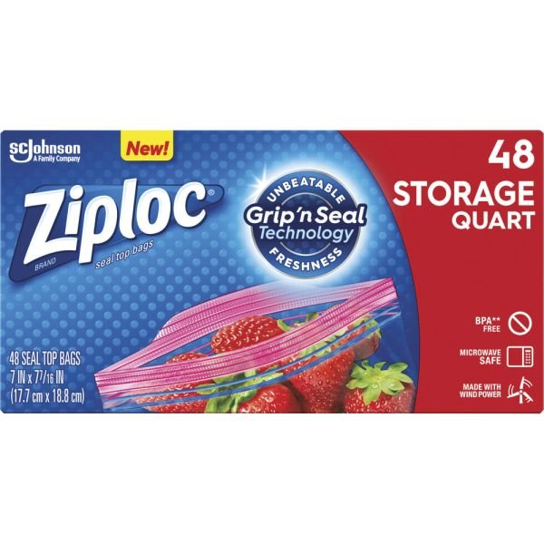 Ziploc Brand Seal Top Quart Storage Bags (SJN665015)