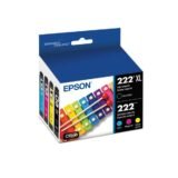 Epson 222XL Black/222 Claria Cyan; Magenta; Yellow High-Yield Ink Cartridges, Set Of 4 Cartridges, T222XL-BCS (ODFN5087875)