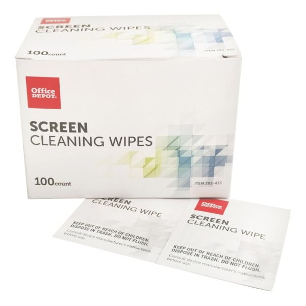 Screen Individually Wrapped Cleaning Wipes, Box Of 100 (ODFN293433)
