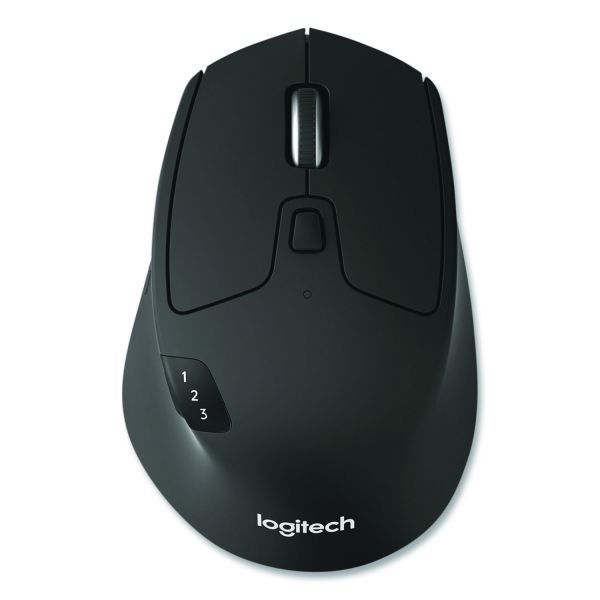 Logitech M720 Triathlon Wireless Mouse, 2.4 GHz Frequency, 33 ft Wireless Range, Right Hand Use, Black (LOG910004790)