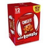 Cheez-It Baked Snack Crackers, Extra Toasty Crackers, 1 oz Bag, 12/Box (KEBKEE11716)
