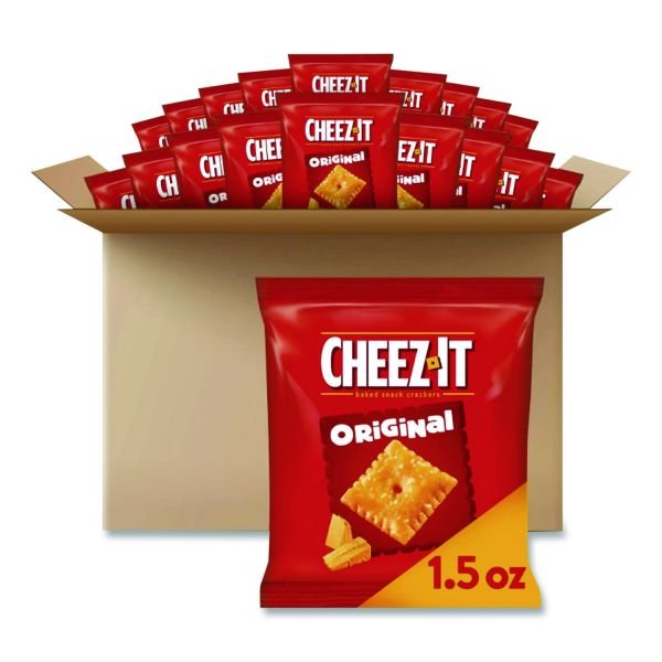 Sunshine Cheez-it Crackers, 1.5 oz Bag, Reduced Fat, 60/Carton (KEB122264)