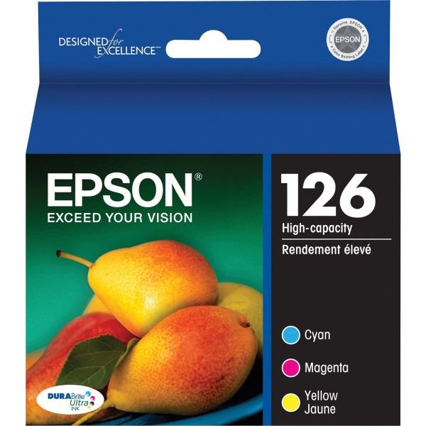 Epson 126 DuraBrite Ultra Cyan, Magenta, Yellow Ink Cartridges, Pack Of 3, T126520 (EPST126520S) - Image 10