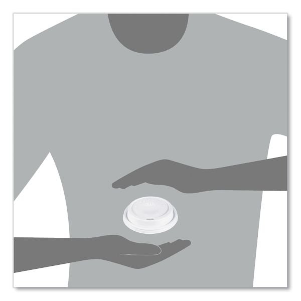 Dart Cafe G Cappuccino Dome Lids, For 12-24 Oz Cups, White, Case Of 1,000 (DCC16EL) - Image 10