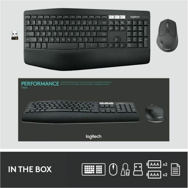 Logitech MK850 Wireless Keyboard & Mouse, Black (ODFN632588) - Image 13