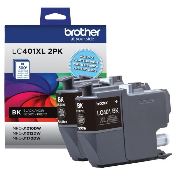 Brother LC401 Black High-Yield Ink Cartridges, Pack Of 2, LC401XL2PK (ODFN8582873) - Image 11