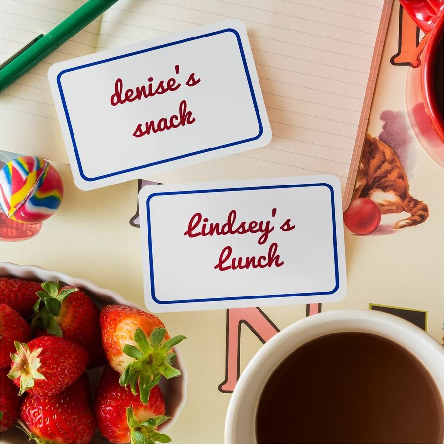 Avery Flexible Name Badge Labels, 5895, 2 1/3" x 3 3/8", White With Blue Border, Box Of 400 (AVE5895) - Image 5