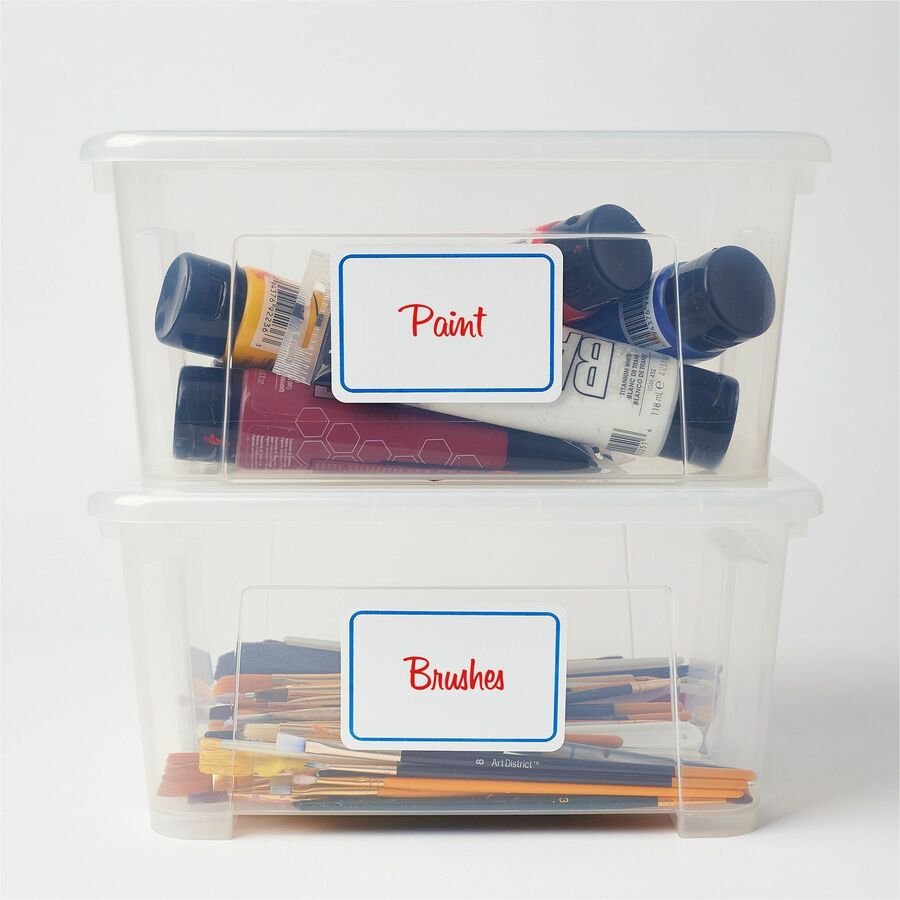 Avery Flexible Name Badge Labels, 5895, 2 1/3" x 3 3/8", White With Blue Border, Box Of 400 (AVE5895) - Image 2