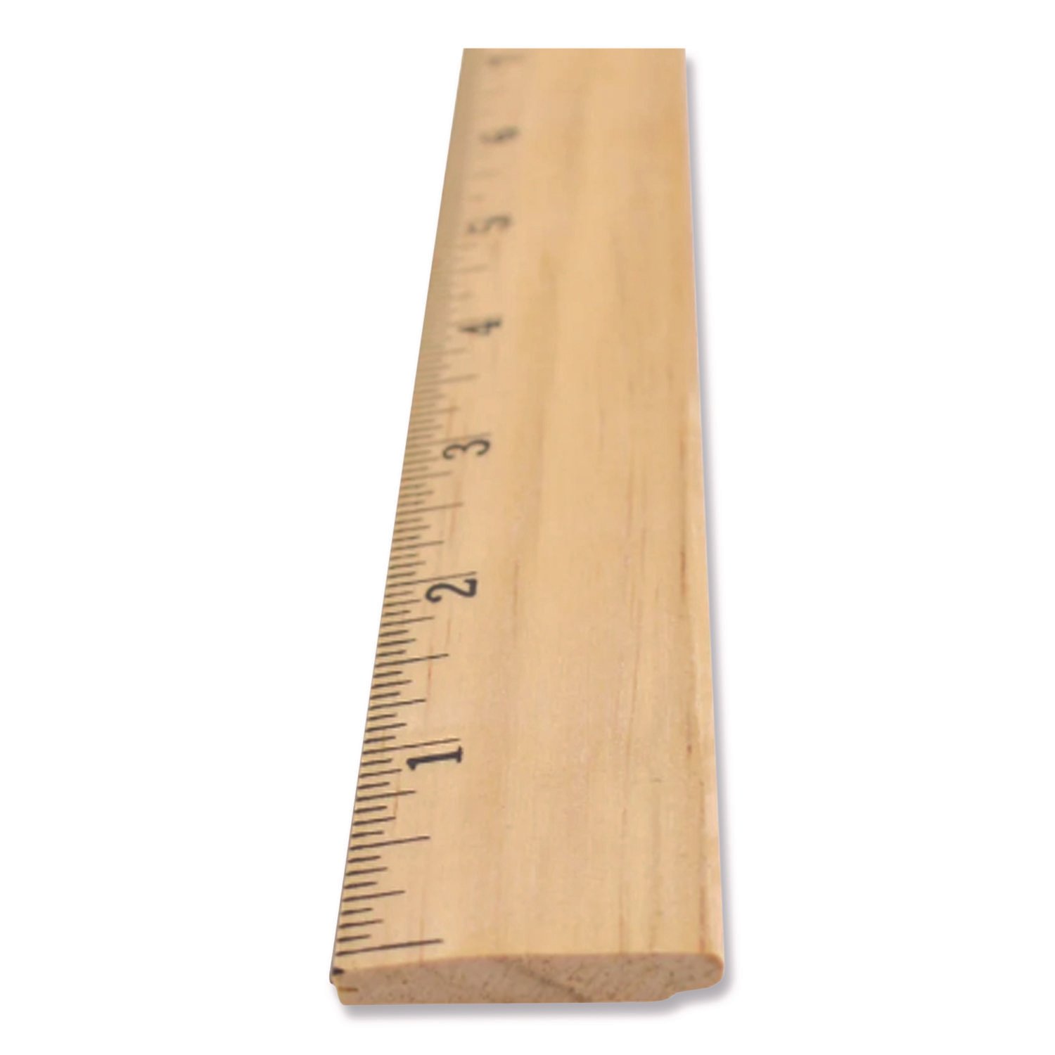 Westcott Beveled Wood Ruler, Standard, 12" Long, Natural Hardwood, 12/Pack (ACM17720) - Image 6
