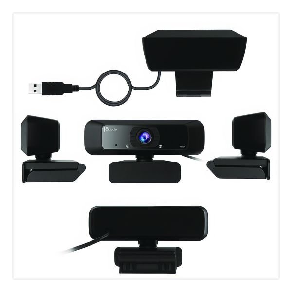 j5create JVCU100 USB HD Webcam, 1920 pixels x 1080 pixels, 2 Mpixels, Black (JCRJVCU100) - Image 5