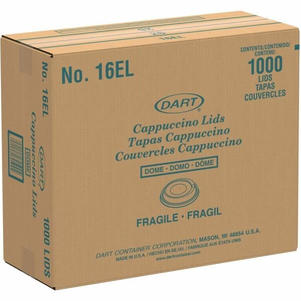 Dart Cafe G Cappuccino Dome Lids, For 12-24 Oz Cups, White, Case Of 1,000 (DCC16EL) - Image 2