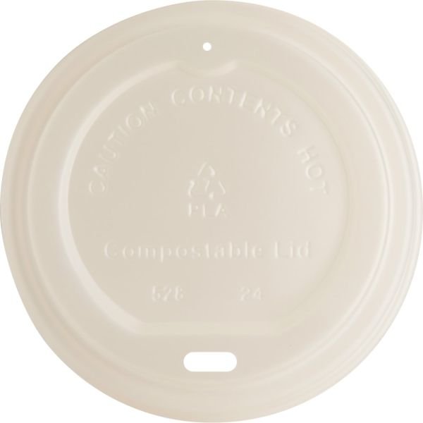 Genuine Joe Vented Hot Cup Lid - Polystyrene - White - 50 / Pack (GJO10212) - Image 8