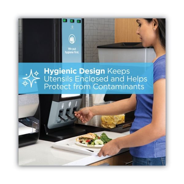 SmartStock T-Series Disposable Cutlery Refills, Polystyrene Forks, Black, 40 Forks Per Refill, Box Of 24 Refills (ODFN6029332) - Image 2