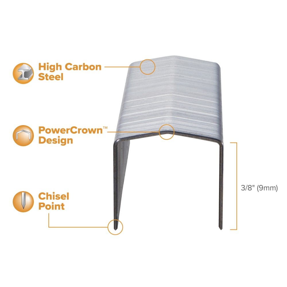 Bostitch B8 PowerCrown Premium Staples, 3/8" Size, Box Of 5,000 (BOSSTCR211538) - Image 5