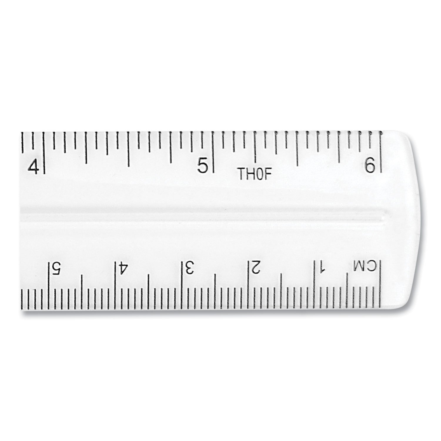 Westcott Clear Flexible Acrylic Ruler, Standard/Metric, 6" (15 cm) Long, Clear, 12/Box (ACM17723) - Image 3
