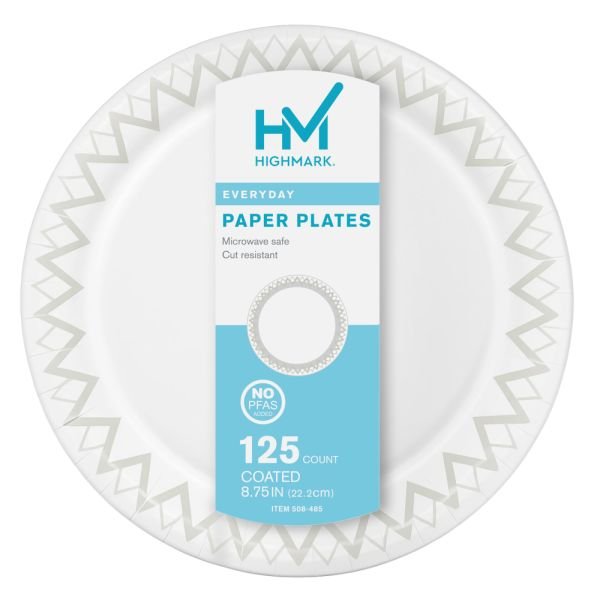 Highmark Paper Plates, 8-3/4", Printed White, Pack Of 125 (ODFN508485) - Image 4