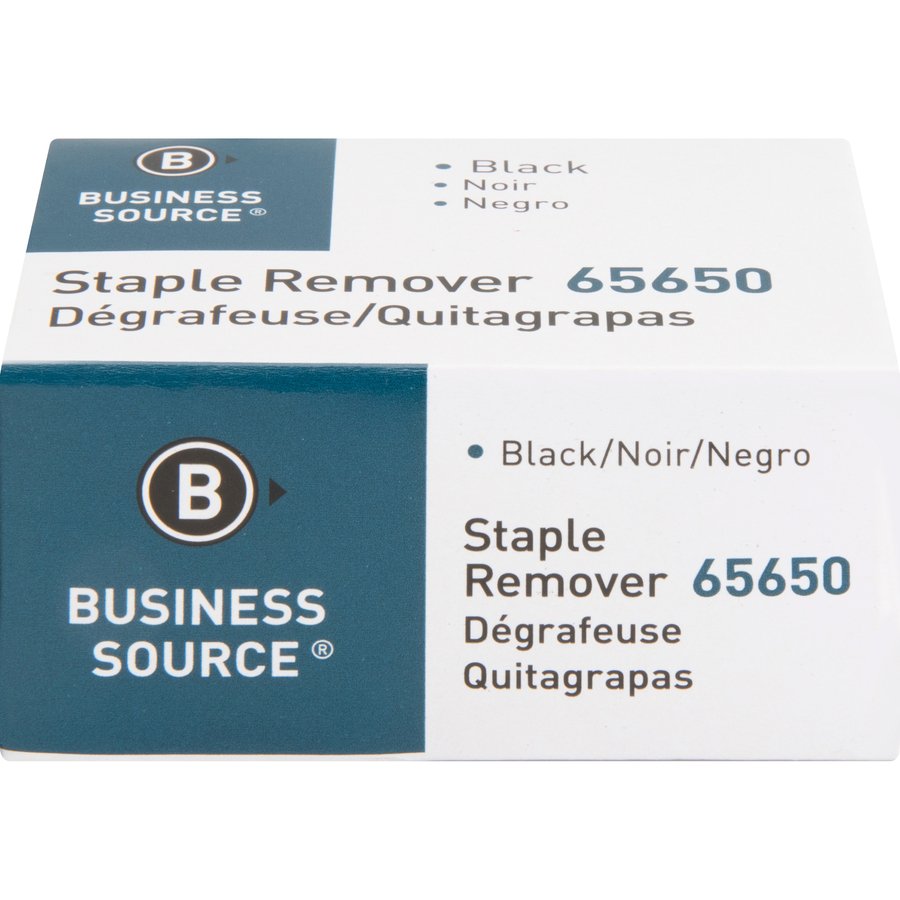 Business Source Nickel-plated Teeth Staple Remover - Plastic - Black - 1 Each (BSN65650) - Image 4