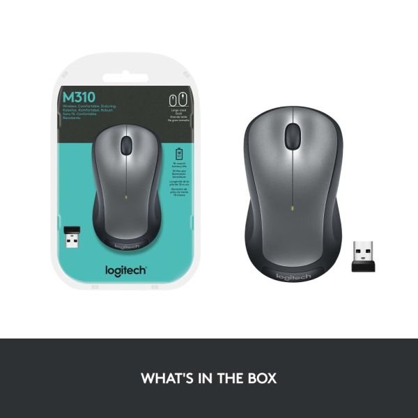 Logitech M310 Wireless Optical Mouse, Silver (LOG910001675) - Image 2