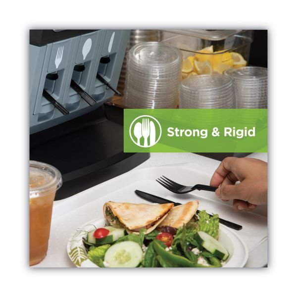 SmartStock T-Series Disposable Cutlery Refills, Polystyrene Forks, Black, 40 Forks Per Refill, Box Of 24 Refills (ODFN6029332) - Image 8