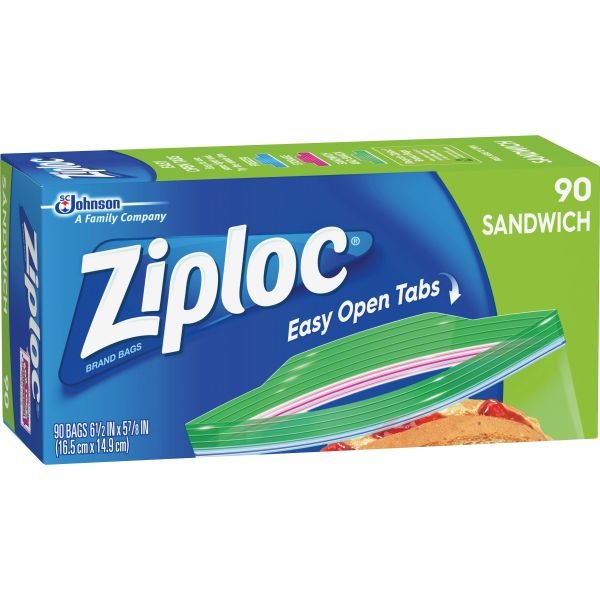 Ziploc Sandwich Bags, 5-7/8"x 6-1/2", Clear, Box Of 90 Bags (SJN664545) - Image 3