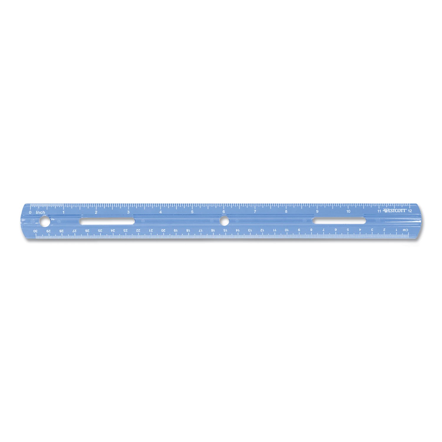 Westcott Plastic Ruler, Standard/Metric, 12" (30 cm) Long, Assorted Translucent Colors (ACM17722) - Image 4