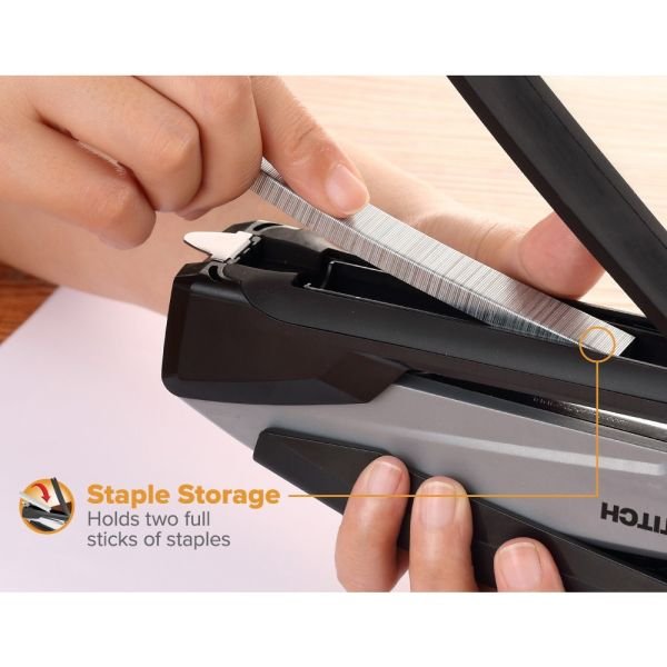 Bostitch InPower One-Finger Eco-Friendly Desktop Stapler, 25-Sheet Capacity, Black/Gray (ACI1100) - Image 11