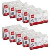 Non-Skid Paper Clips, No. 1, Small, Silver, Pack Of 10 Boxes, 100 Per Box, 1000 Total (ODFN308353)
