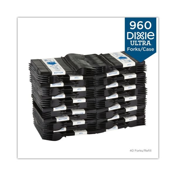 SmartStock T-Series Disposable Cutlery Refills, Polystyrene Forks, Black, 40 Forks Per Refill, Box Of 24 Refills (ODFN6029332) - Image 7