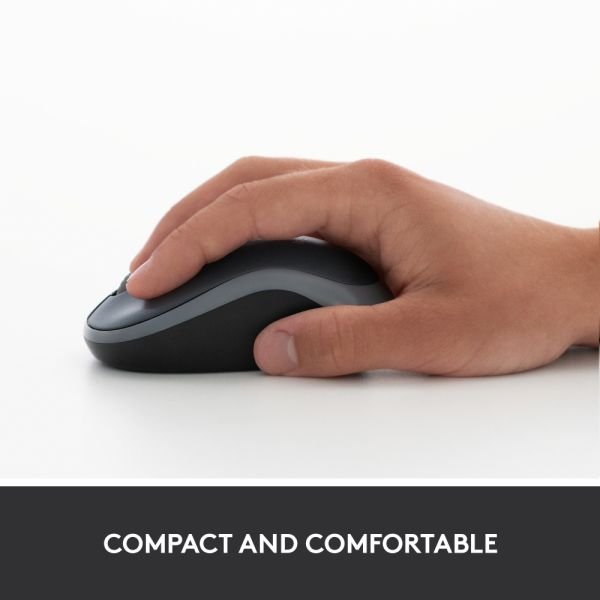 Logitech M185 Ambidextrous Wireless Mouse, Swift Gray (LOG910002225) - Image 11