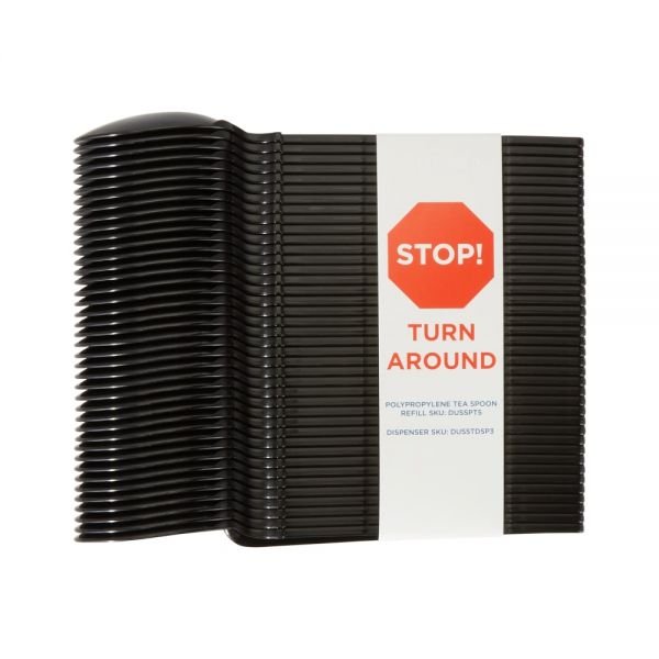 SmartStock T-Series Disposable Cutlery Refills, Polypropylene Teaspoons, Black, 40 Teaspoons Per Refill, Box Of 24 Refills (ODFN5472636) - Image 5