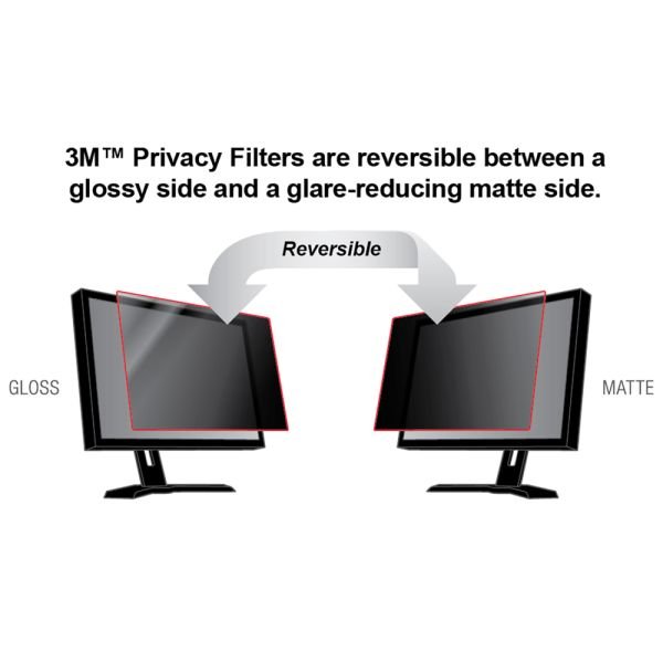 3M Privacy Filter Screen for Monitors, 22" Full Screen, 16:10 Aspect Ratio, Reduces Blue Light, Anti-Glare (MMMPF220W1B) - Image 6