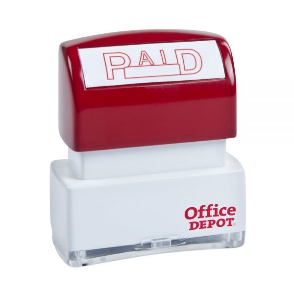 Pre-Inked Message Stamp, "Paid", Red (ODFN944916)
