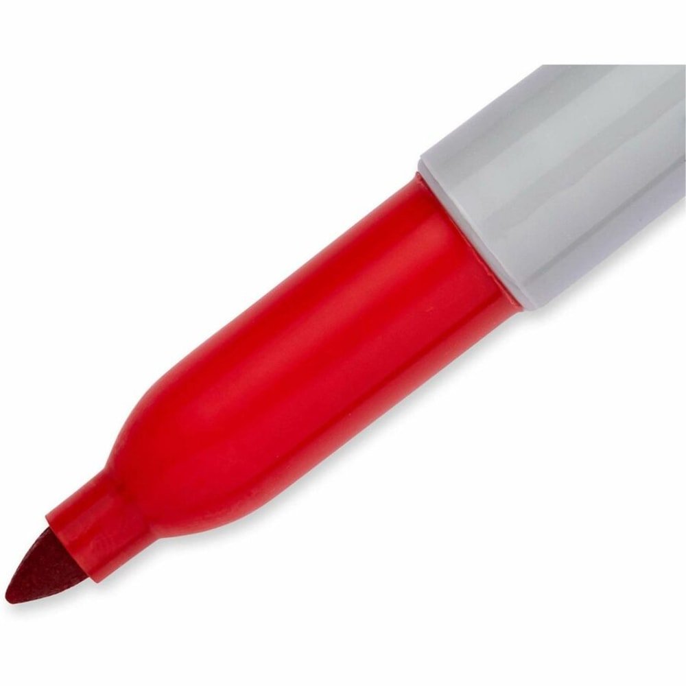 Sharpie Permanent Fine-Point Markers, Red, Pack Of 12 Markers (SAN30002) - Image 8