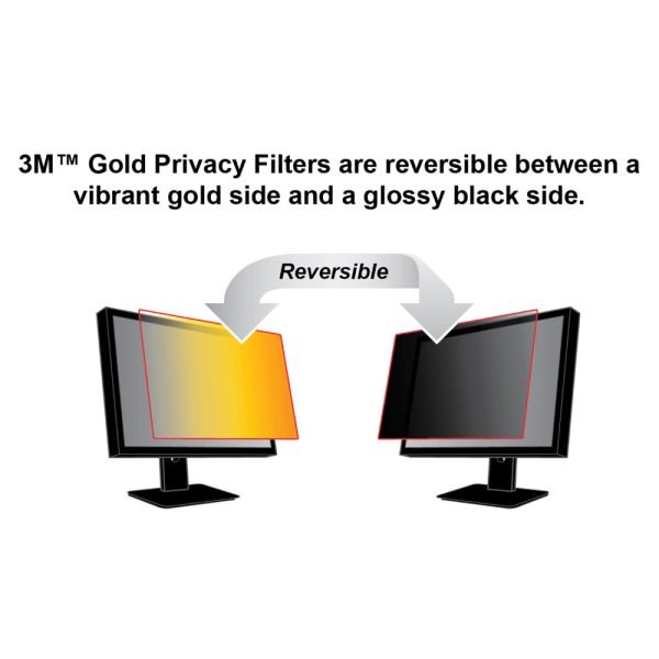 3M Gold Privacy Filter Screen for Monitors, 22" Full Screen, 16:10 Aspect Ratio, Reduces Blue Light (MMMGF220W1B) - Image 7