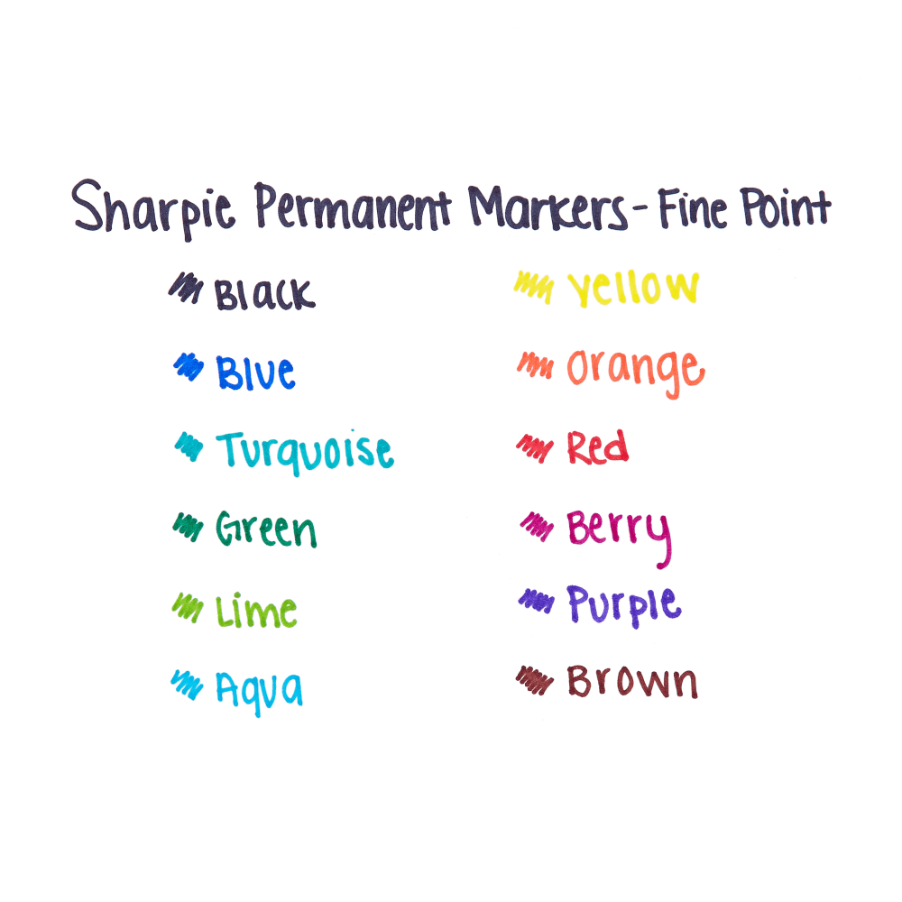 Sharpie Permanent Fine-Point Markers, Red, Pack Of 12 Markers (SAN30002) - Image 7