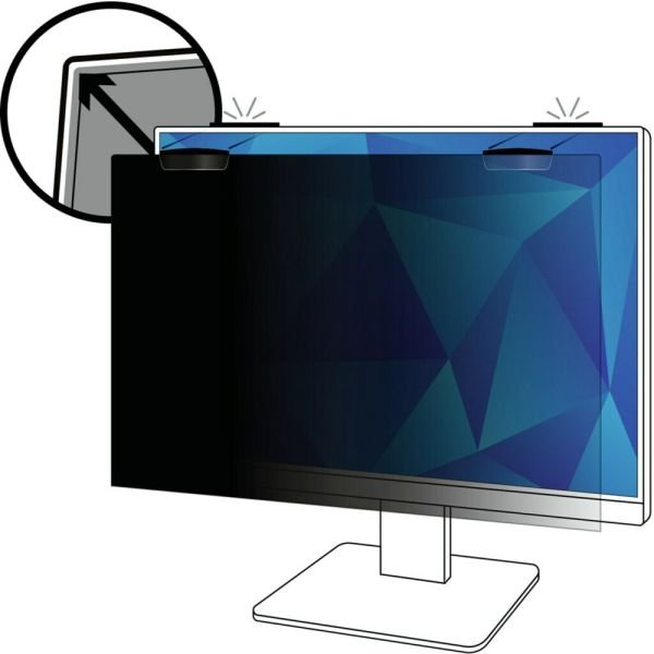 3M Privacy Filter Screen for Monitors, 24" Full Screen, 16:9 Aspect Ratio, Reduces Blue Light, Anti-Glare (MMMPF240W9) - Image 11