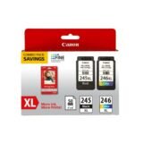 Canon PG-245XL Black/CL-246XL Tri-Color High-Yield Ink Cartridges And Paper, Pack Of 2, 8278B005 (CNM8278B005)