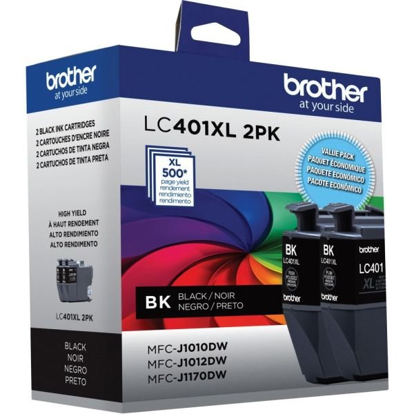 Brother LC401 Black High-Yield Ink Cartridges, Pack Of 2, LC401XL2PK (ODFN8582873) - Image 7