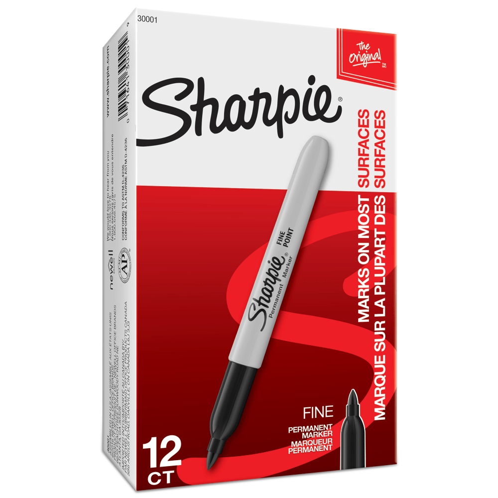 Sharpie Fine Tip Permanent Marker, Fine Bullet Tip, Black, Dozen (SAN30001B) - Image 4