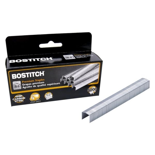 Bostitch B8 PowerCrown Premium Staples, 3/8" Size, Box Of 5,000 (BOSSTCR211538)
