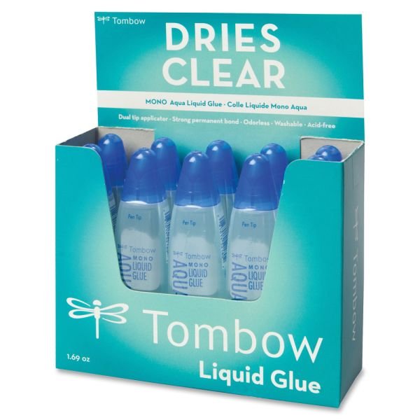 Tombow Mono Aqua Liquid Glue, 1.69 Oz., Clear (TOM52180)