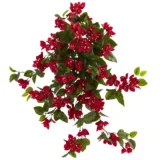 28” Bougainvillea Hanging Bush Artificial Plant (Set of 2) UV Resistant (Indoor/Outdoor) (6132-S2-RD)
