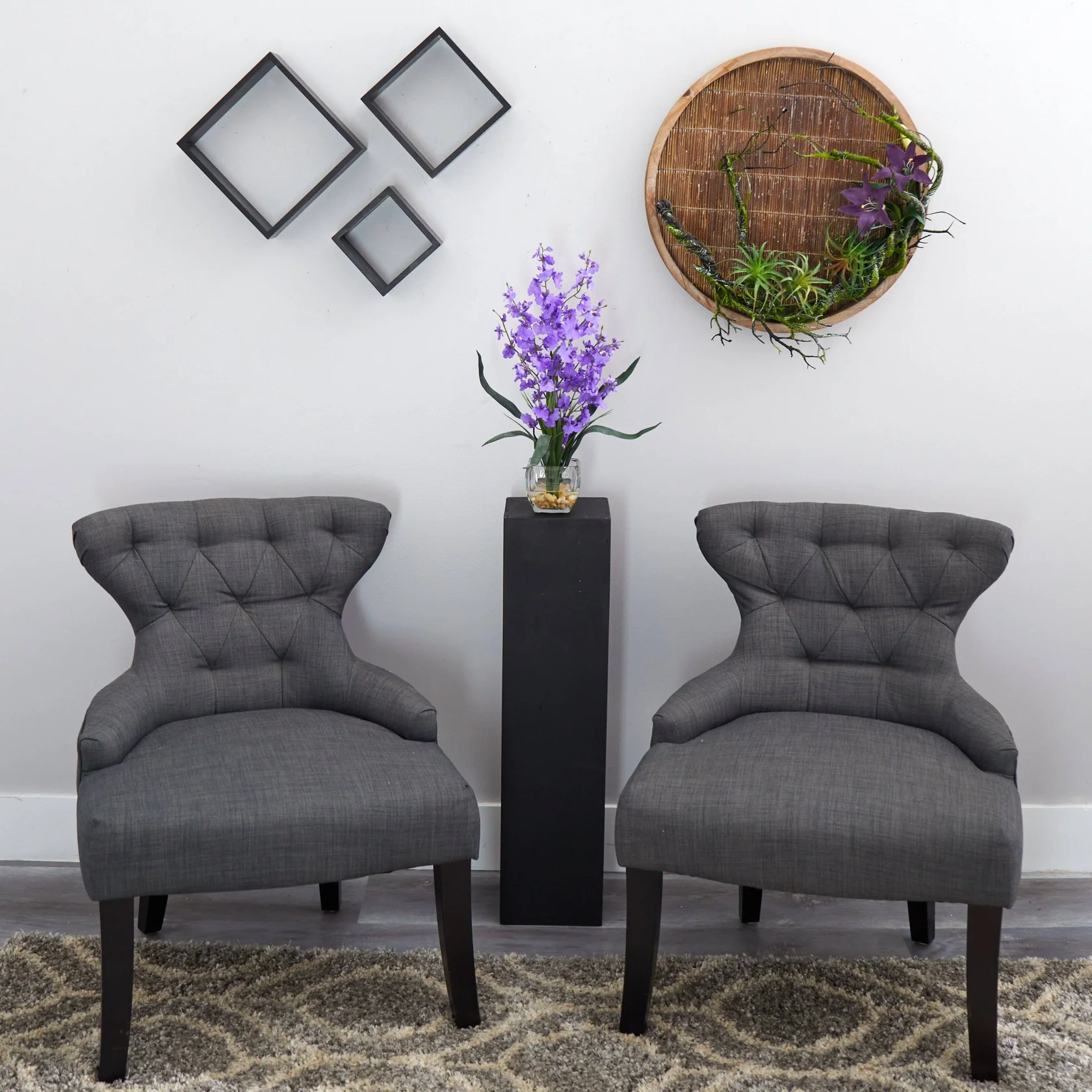 Dancing Lady Orchid Liquid Illusion Silk Flower Arrangement (1119-GR) - Image 6