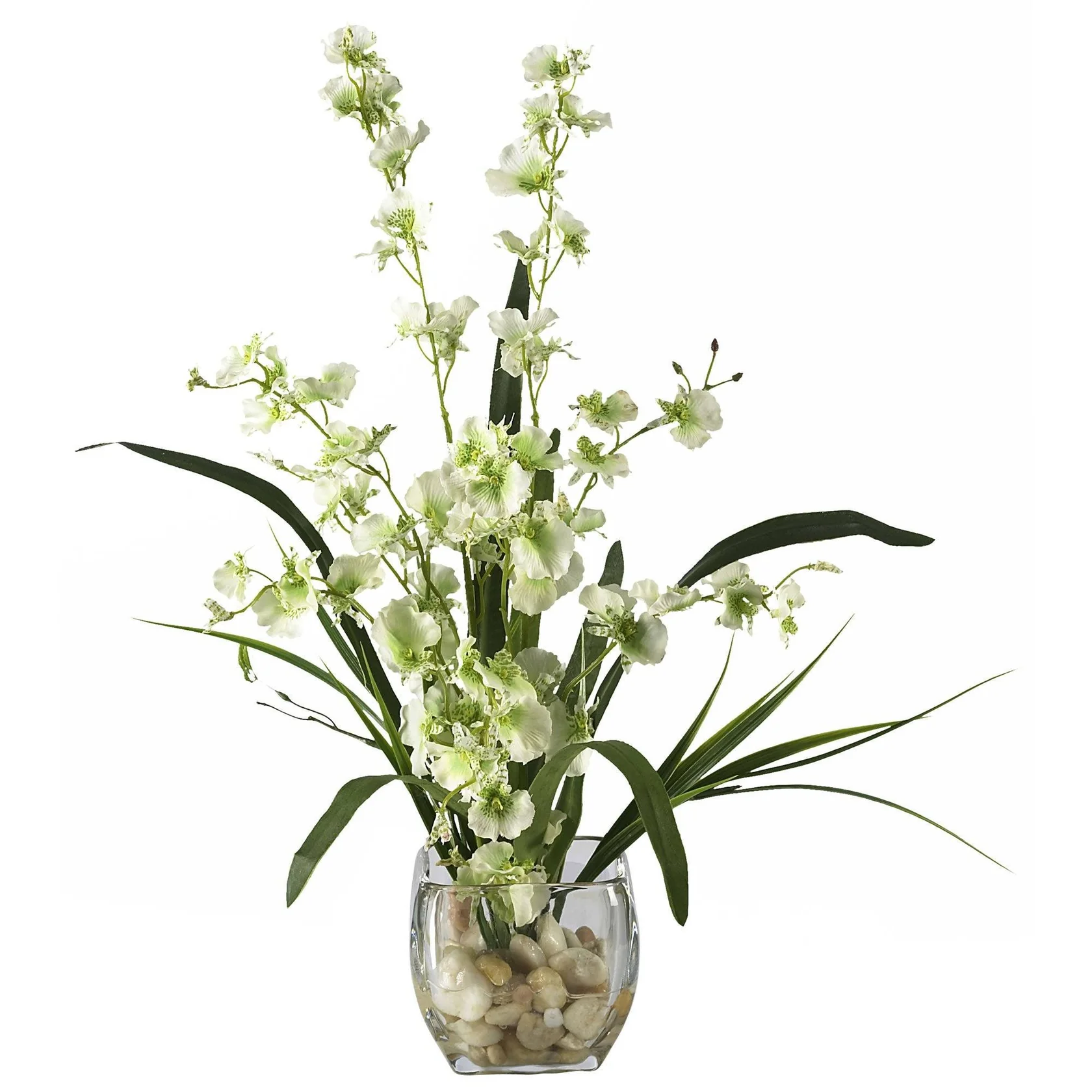 Dancing Lady Orchid Liquid Illusion Silk Flower Arrangement (1119-PP) - Image 2