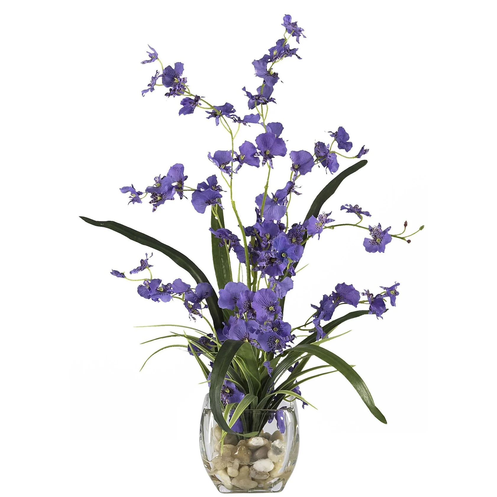 Dancing Lady Orchid Liquid Illusion Silk Flower Arrangement (1119-GR) - Image 2