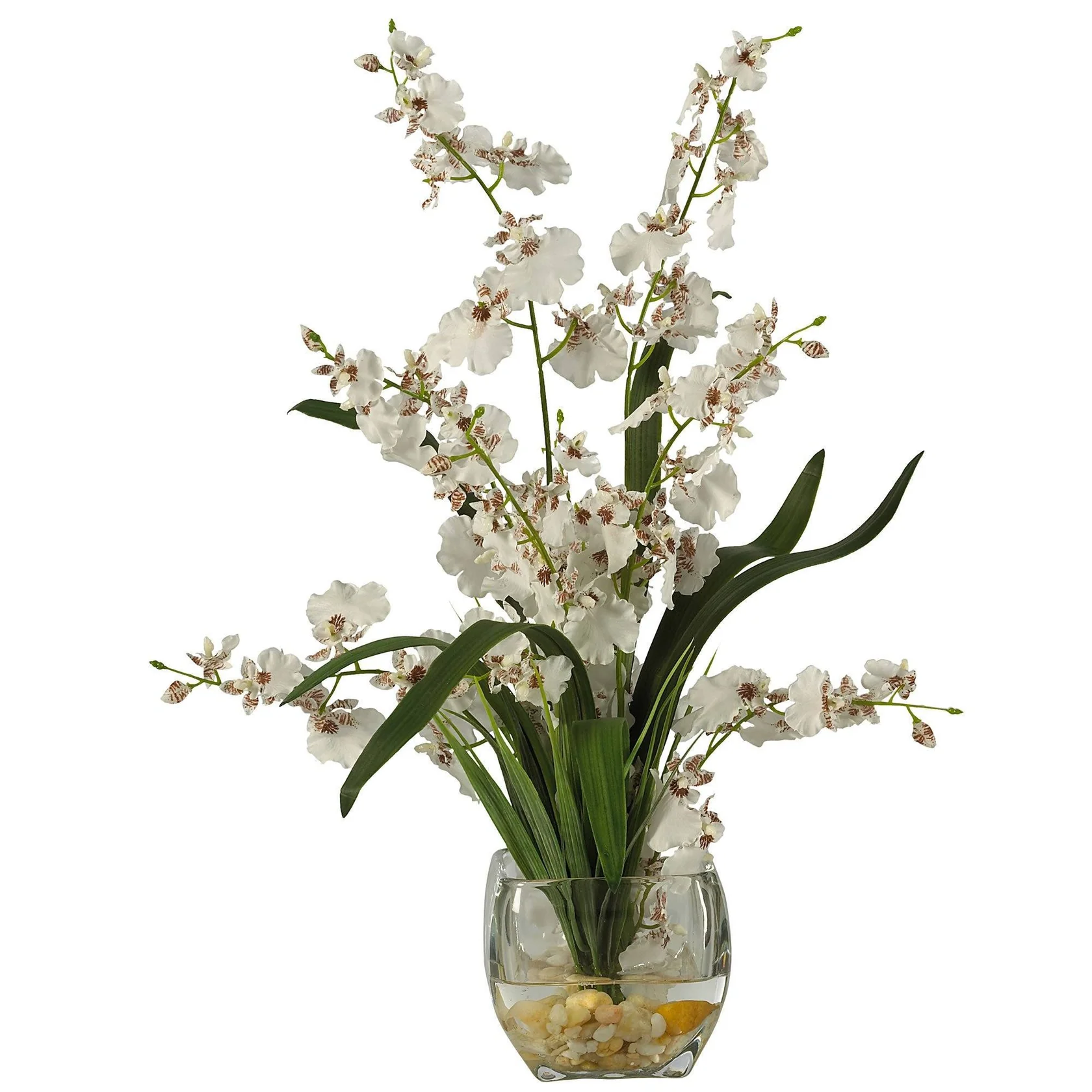 Dancing Lady Orchid Liquid Illusion Silk Flower Arrangement (1119-GR) - Image 3