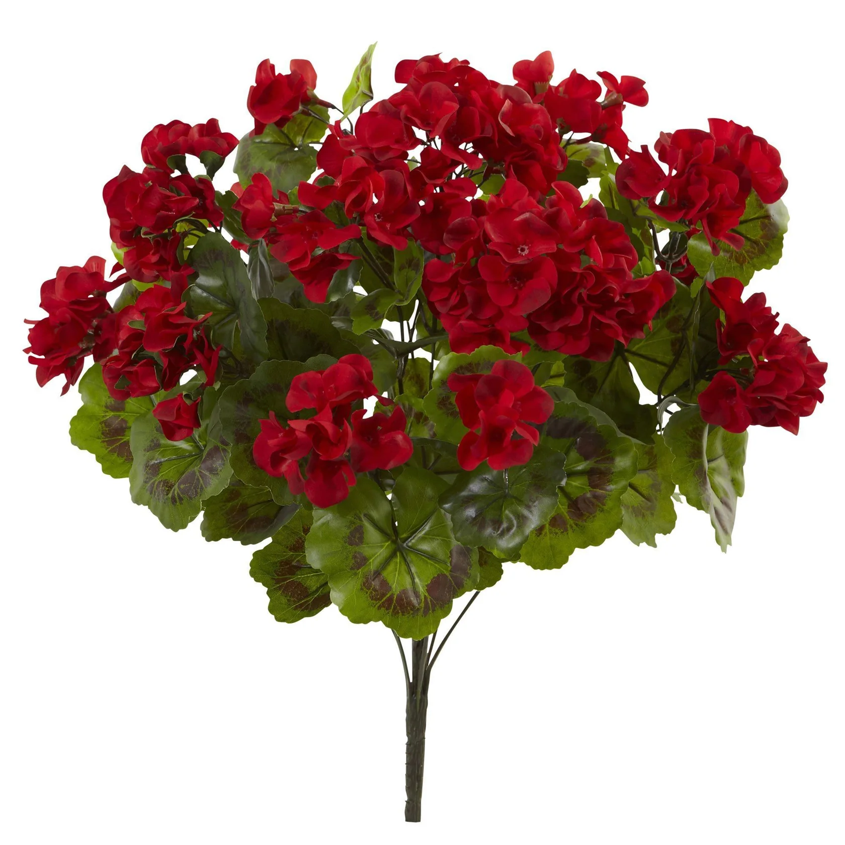 Artificial Geraniums Bush UV Resistant (Set of 3) (6131-S3-WH) - Image 2