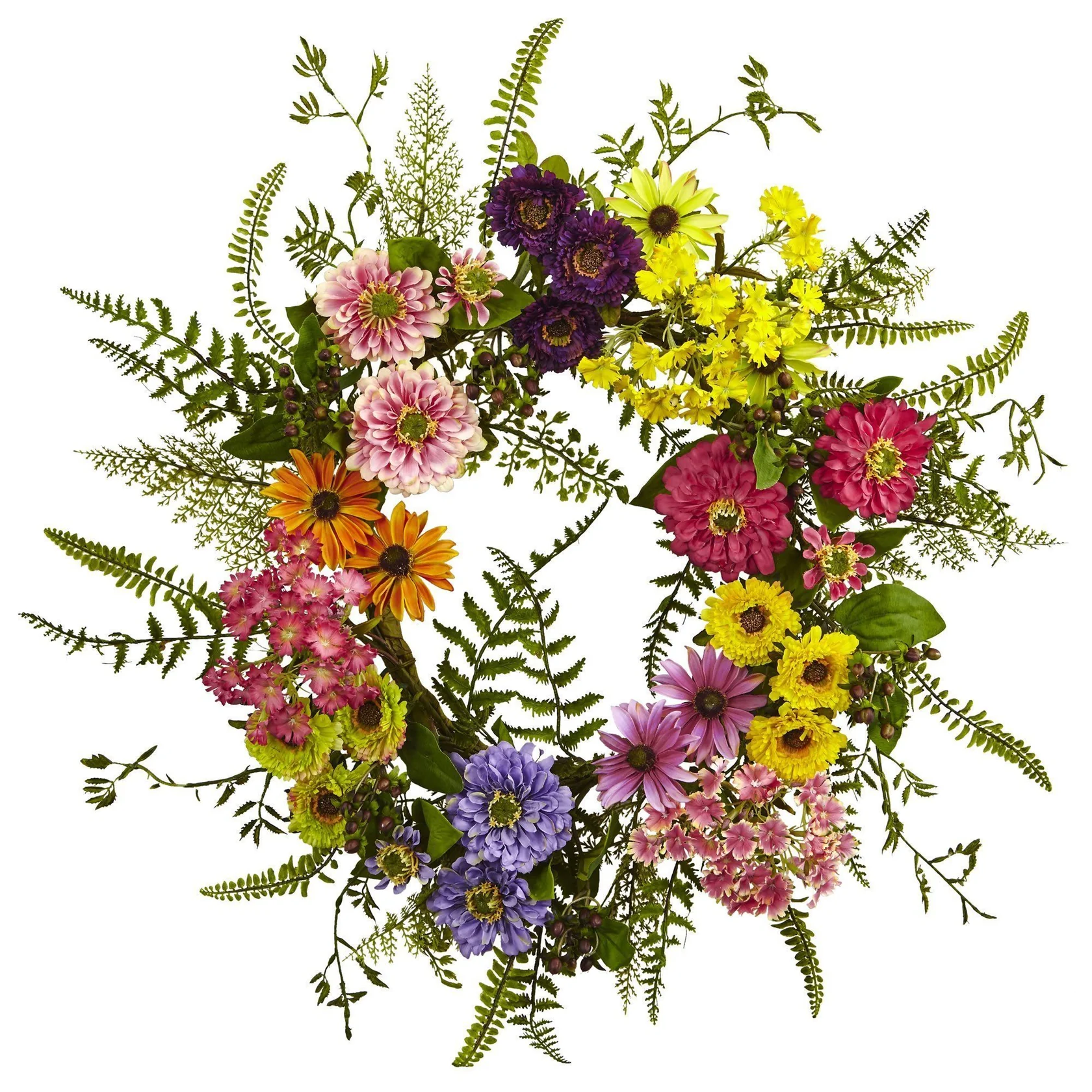 Mixed Flower Wreath (4581) - Image 2