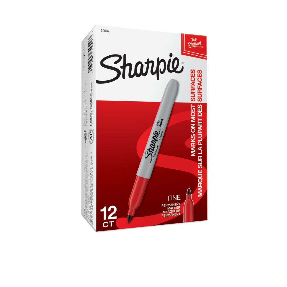 Sharpie Permanent Fine-Point Markers, Red, Pack Of 12 Markers (SAN30002) - Image 5